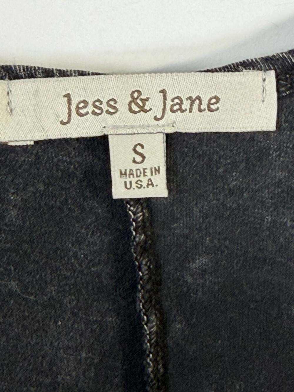 Jess & Jane Daisy Pop Charcoal Mineral Wash Sleeveless Tunic Dress Size S - Picture 3 of 5